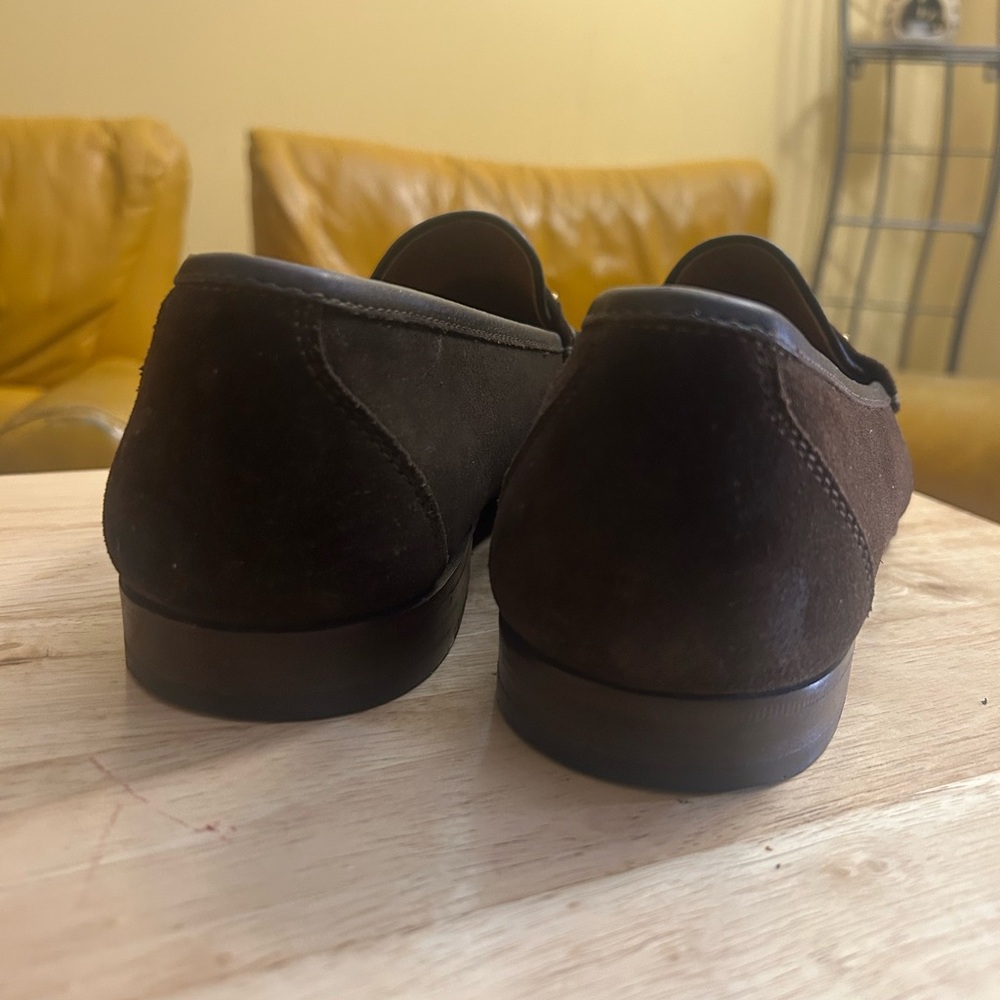 Salvatore Ferragamo Gancini Bit Vintage Expresso Calfskin Early 1990s Size 11๐ฅ - Picture 4 of 6